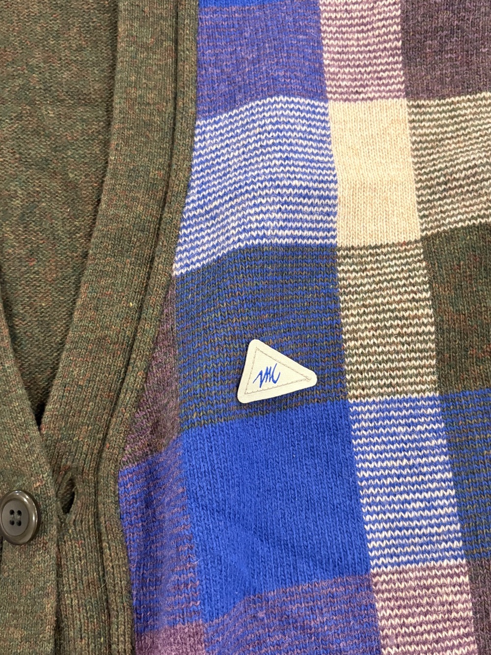 Monte Carlo Plaid Button Up Sweater Vest Size XXXL Men’s Vintage Lamb’s Wool - Picture 2 of 5